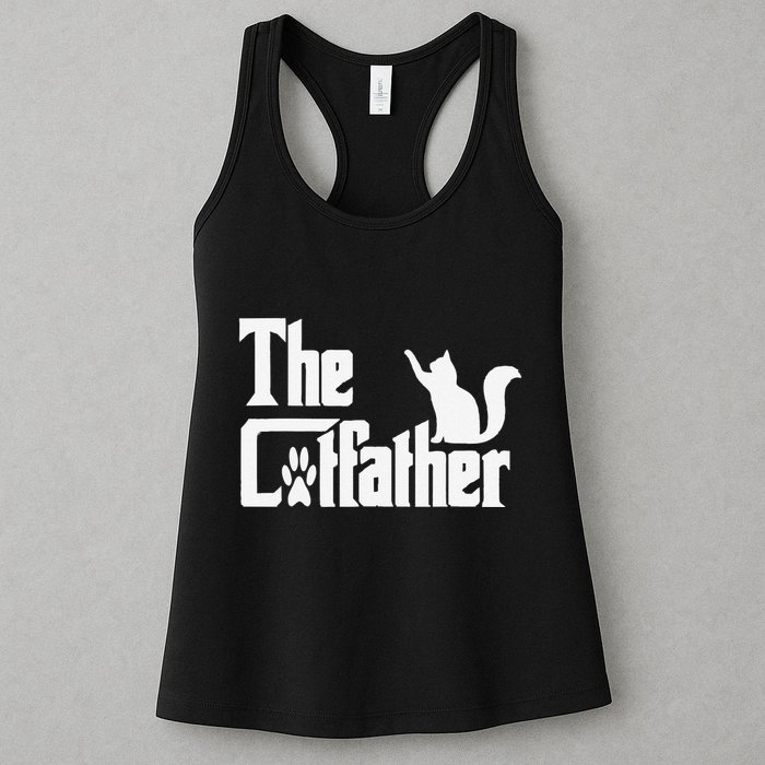 Retro The Cat Father Cat Lover Cat Dad Best Cat Meme Womens Tank Top