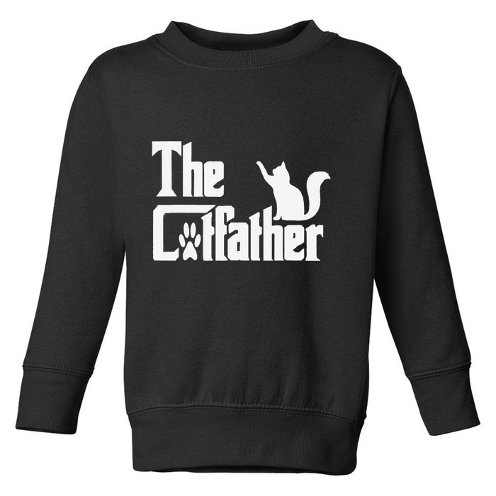 Retro The Cat Father Cat Lover Cat Dad Best Cat Meme Toddler Sweatshirt