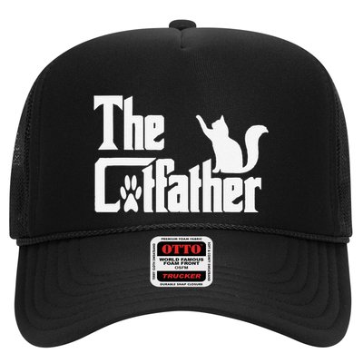 Retro The Cat Father Cat Lover Cat Dad Best Cat Meme Trucker Hat