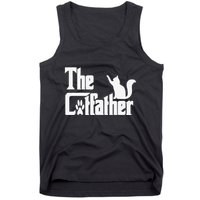 Retro The Cat Father Cat Lover Cat Dad Best Cat Meme Tank Top