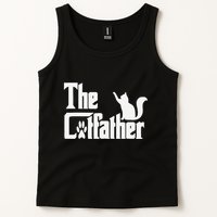 Retro The Cat Father Cat Lover Cat Dad Best Cat Meme Tank Top