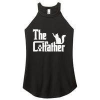 Retro The Cat Father Cat Lover Cat Dad Best Cat Meme Women's Perfect Tri Rocker Tank