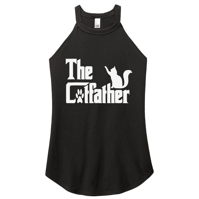 Retro The Cat Father Cat Lover Cat Dad Best Cat Meme Women's Perfect Tri Rocker Tank
