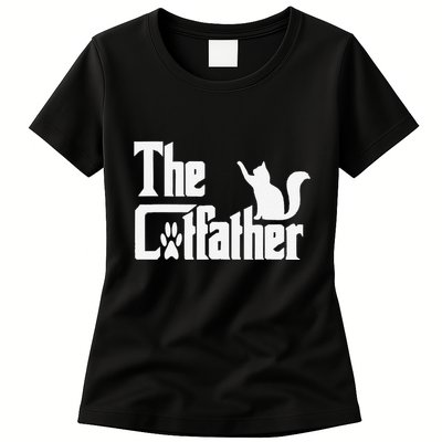 Retro The Cat Father Cat Lover Cat Dad Best Cat Meme Womens T-Shirt