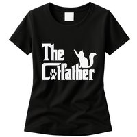 Retro The Cat Father Cat Lover Cat Dad Best Cat Meme Womens T-Shirt