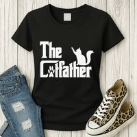 Retro The Cat Father Cat Lover Cat Dad Best Cat Meme Womens T-Shirt