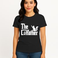 Retro The Cat Father Cat Lover Cat Dad Best Cat Meme Womens T-Shirt