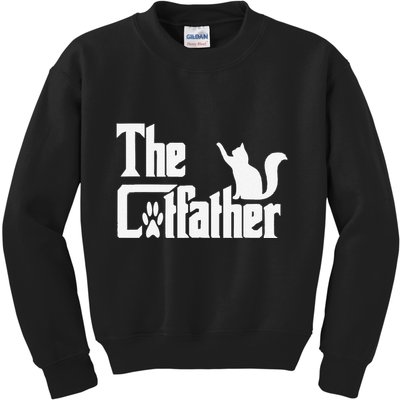 Retro The Cat Father Cat Lover Cat Dad Best Cat Meme Kids Sweatshirt
