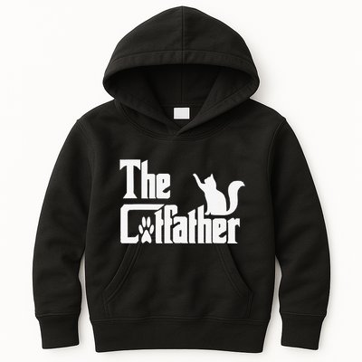 Retro The Cat Father Cat Lover Cat Dad Best Cat Meme Kids Hoodie
