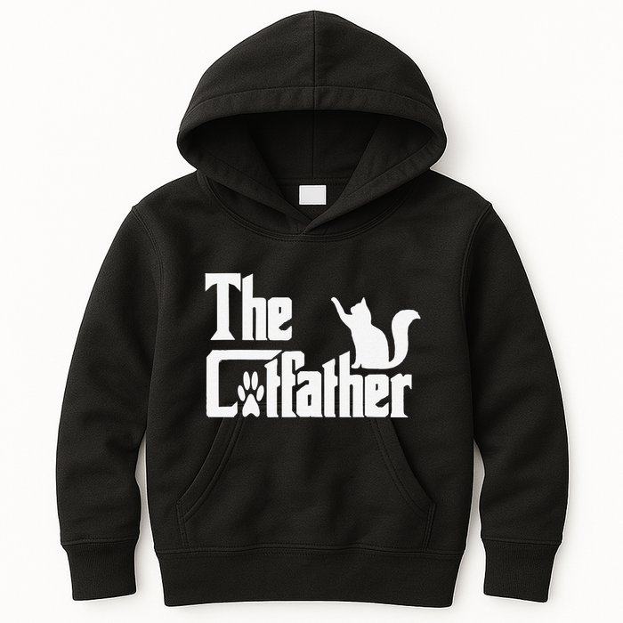 Retro The Cat Father Cat Lover Cat Dad Best Cat Meme Kids Hoodie