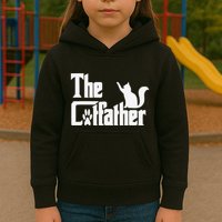 Retro The Cat Father Cat Lover Cat Dad Best Cat Meme Kids Hoodie