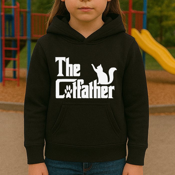 Retro The Cat Father Cat Lover Cat Dad Best Cat Meme Kids Hoodie