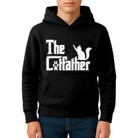 Retro The Cat Father Cat Lover Cat Dad Best Cat Meme Kids Hoodie