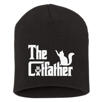 Retro The Cat Father Cat Lover Cat Dad Best Cat Meme Short Acrylic Beanie