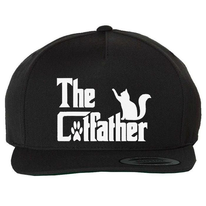 Retro The Cat Father Cat Lover Cat Dad Best Cat Meme Wool Snapback Cap