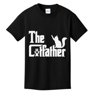 Retro The Cat Father Cat Lover Cat Dad Best Cat Meme Kids T-Shirt