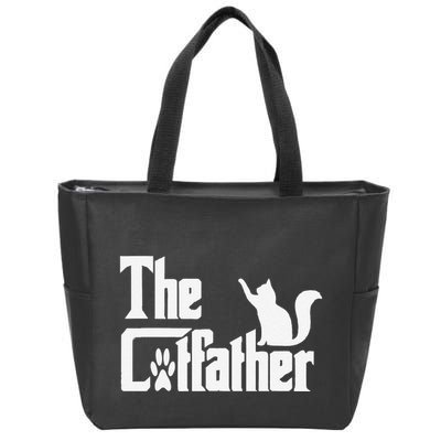 Retro The Cat Father Cat Lover Cat Dad Best Cat Meme Zip Tote Bag