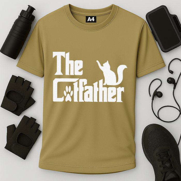 Retro The Cat Father Cat Lover Cat Dad Best Cat Meme Performance Shirt