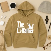Retro The Cat Father Cat Lover Cat Dad Best Cat Meme Hoodie