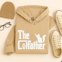 Retro The Cat Father Cat Lover Cat Dad Best Cat Meme Hoodie