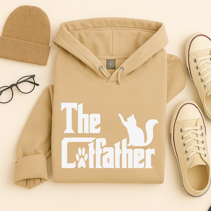 Retro The Cat Father Cat Lover Cat Dad Best Cat Meme Hoodie