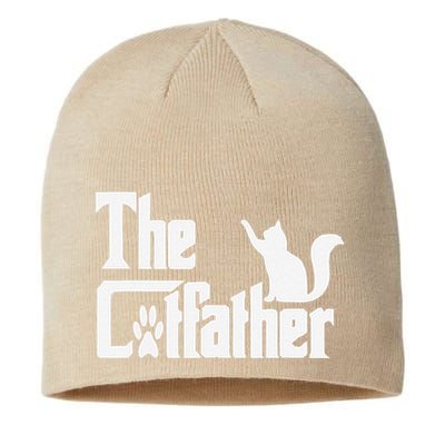 Retro The Cat Father Cat Lover Cat Dad Best Cat Meme Sustainable Beanie