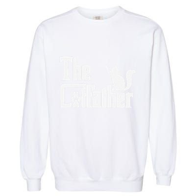Retro The Cat Father Cat Lover Cat Dad Best Cat Meme Garment-Dyed Sweatshirt