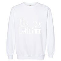 Retro The Cat Father Cat Lover Cat Dad Best Cat Meme Garment-Dyed Sweatshirt