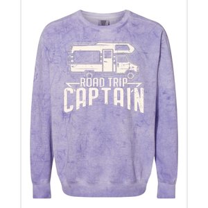 Road Trip Captain RV Summer Colorblast Crewneck Sweatshirt