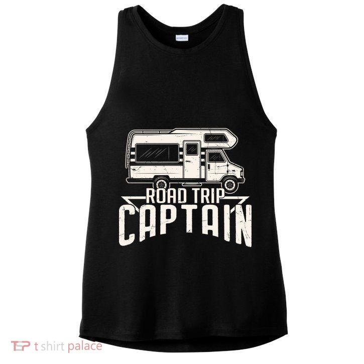 Road Trip Captain RV Summer Ladies PosiCharge Tri-Blend Wicking Tank