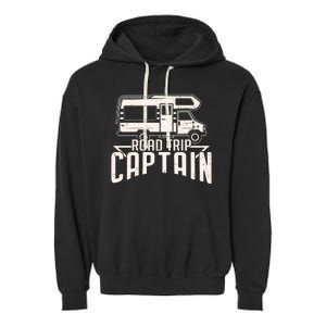 Road Trip Captain RV Summer Garment-Dyed Fleece Hoodie