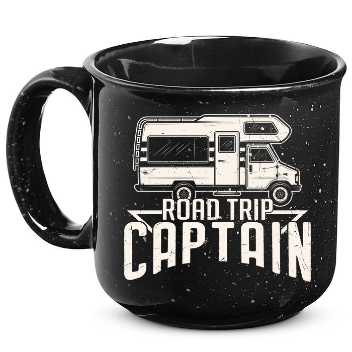 Road Trip Captain RV Summer 15oz Campfire Ceramic Mug