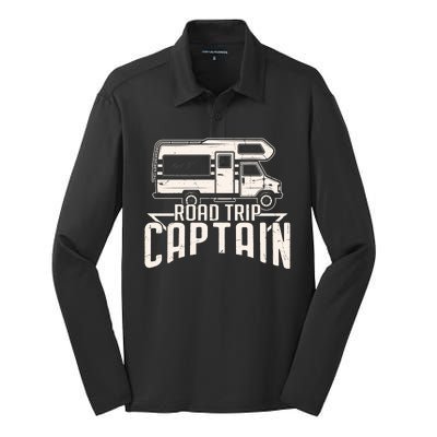 Road Trip Captain RV Summer Silk Touch Performance Long Sleeve Polo