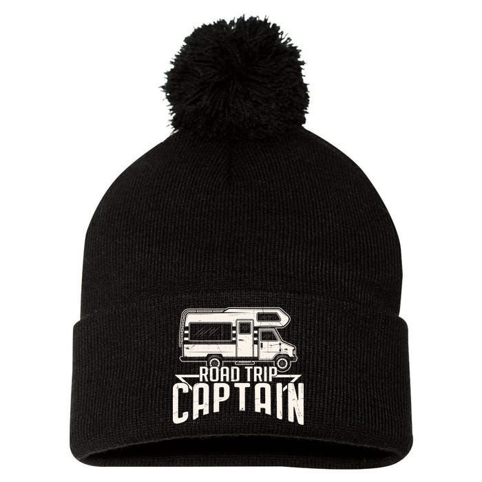 Road Trip Captain RV Summer Pom Pom 12in Knit Beanie