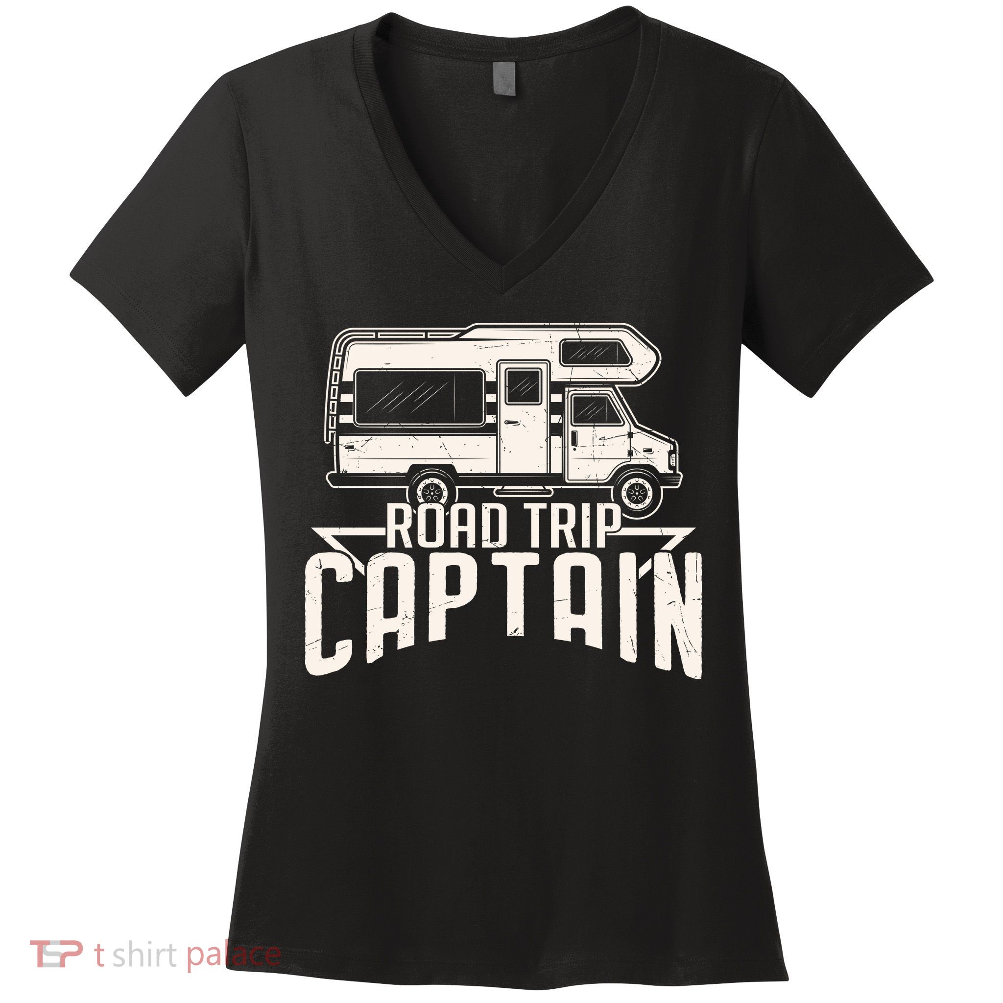 Road Trip Captain RV Summer Women's V-Neck T-Shirt