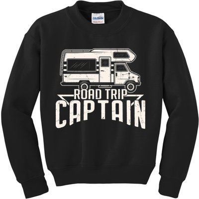 Road Trip Captain RV Summer Kids Sweatshirt