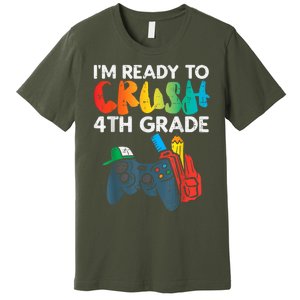 Ready To Crush 4th Grade Fourth Video Gamer First Day Boy Premium T-Shirt