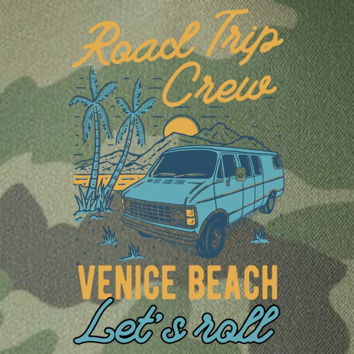 Road Trip Crew Venice Beach Lets Roll Matching Group Vannin Gift Legacy Tie Dye Trucker Hat