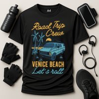 Road Trip Crew Venice Beach Lets Roll Matching Group Vannin Gift Cooling Performance Crew T-Shirt