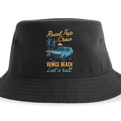 Road Trip Crew Venice Beach Lets Roll Matching Group Vannin Gift Sustainable Bucket Hat
