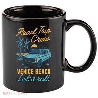 Road Trip Crew Venice Beach Lets Roll Matching Group Vannin Gift 11oz C Handle Ceramic Mug