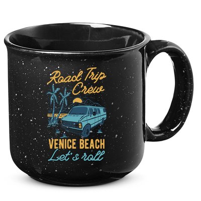 Road Trip Crew Venice Beach Lets Roll Matching Group Vannin Gift 15oz Campfire Ceramic Mug
