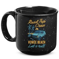 Road Trip Crew Venice Beach Lets Roll Matching Group Vannin Gift 15oz Campfire Ceramic Mug