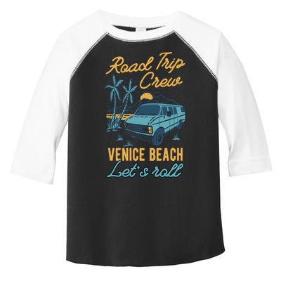 Road Trip Crew Venice Beach Lets Roll Matching Group Vannin Gift Toddler Fine Jersey T-Shirt