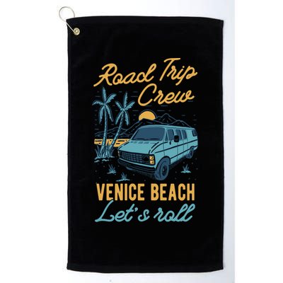 Road Trip Crew Venice Beach Lets Roll Matching Group Vannin Gift Golf Towel