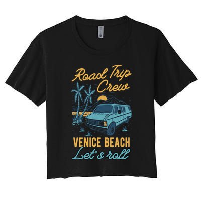 Road Trip Crew Venice Beach Lets Roll Matching Group Vannin Gift Crop Top