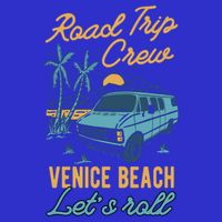 Road Trip Crew Venice Beach Lets Roll Matching Group Vannin Gift Pom Pom 12in Knit Beanie