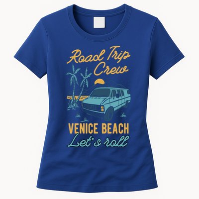 Road Trip Crew Venice Beach Lets Roll Matching Group Vannin Gift Womens T-Shirt