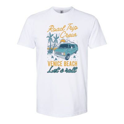 Road Trip Crew Venice Beach Lets Roll Matching Group Vannin Gift Softstyle CVC T-Shirt