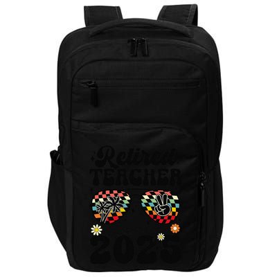 Retired Teacher Class Of 2025 School Retirement Funny Impact Tech Backpack